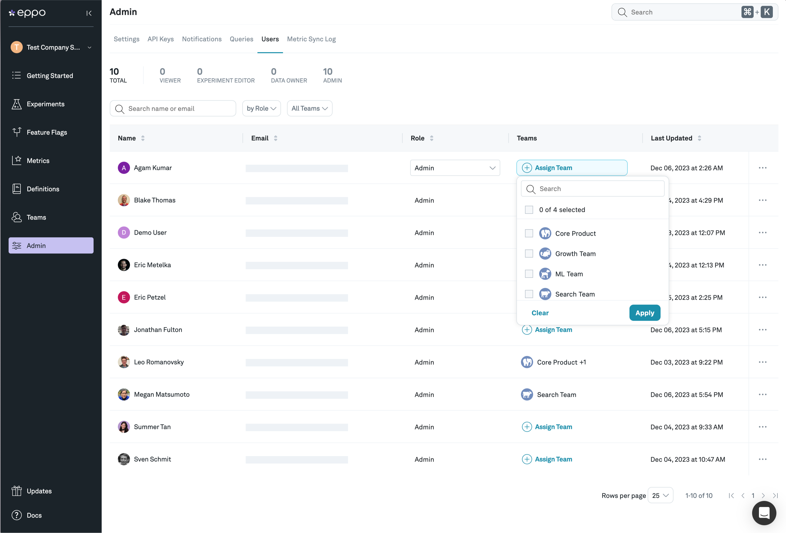 Assign Users to Teams
