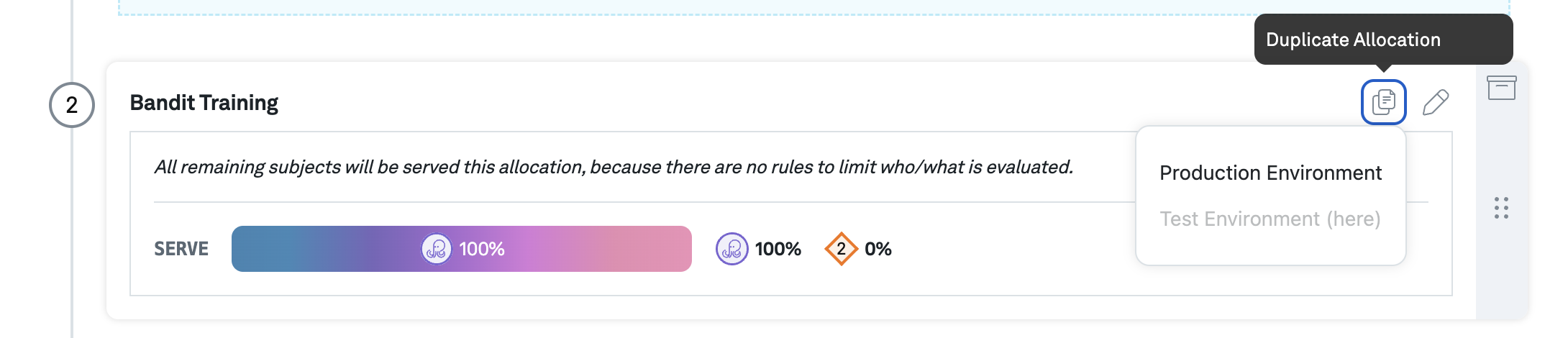 Copy the Bandit Training to Production