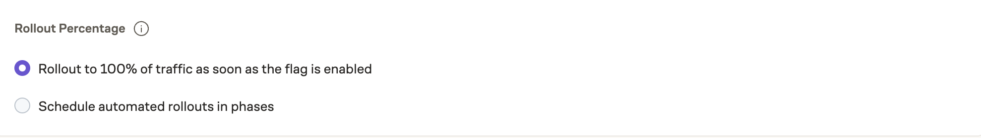 Rollout options under Traffic Exposure